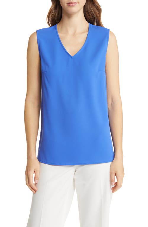 Crêpe de Chine Tank Top in Dazzling Blue