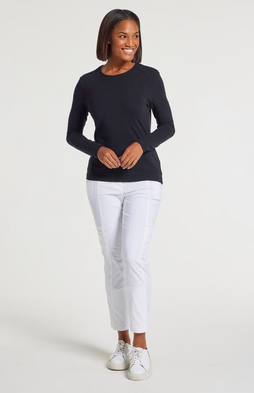 Shop Anatomie Tony Pima Cotton Long-sleeve Top In Black