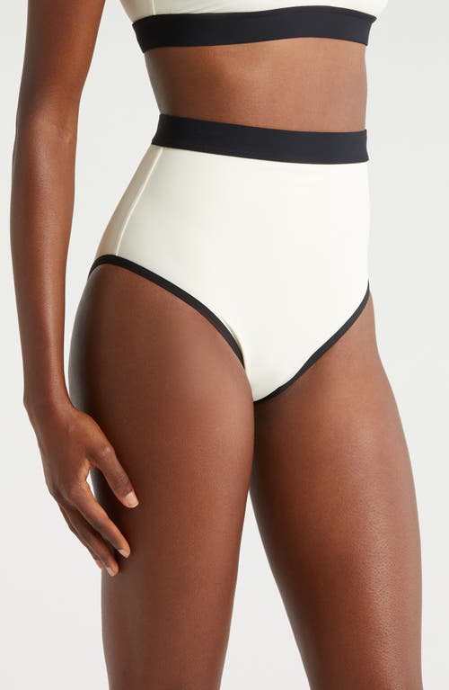 Bondi Born Jayde High Waist Bikini Bottoms In Pearl