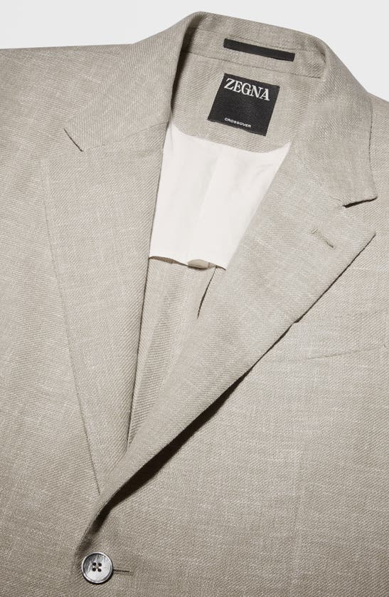 Shop Zegna Fairway Crossover Linen & Wool Blend Sport Coat In Lichene