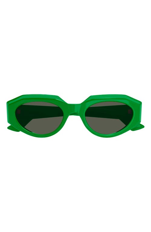 Bottega Veneta 52mm Panthos Sunglasses in Green