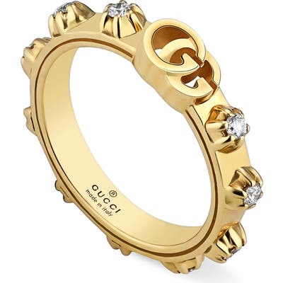Gucci Gg Running Diamond Ring