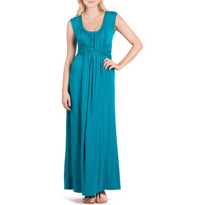 Savi Mom Athens Maternity/nursing Maxi Dress, Green