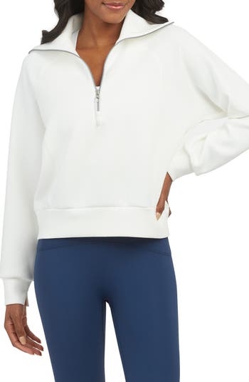 Spanx Velvet Half Zip Pullover Sweater for Women