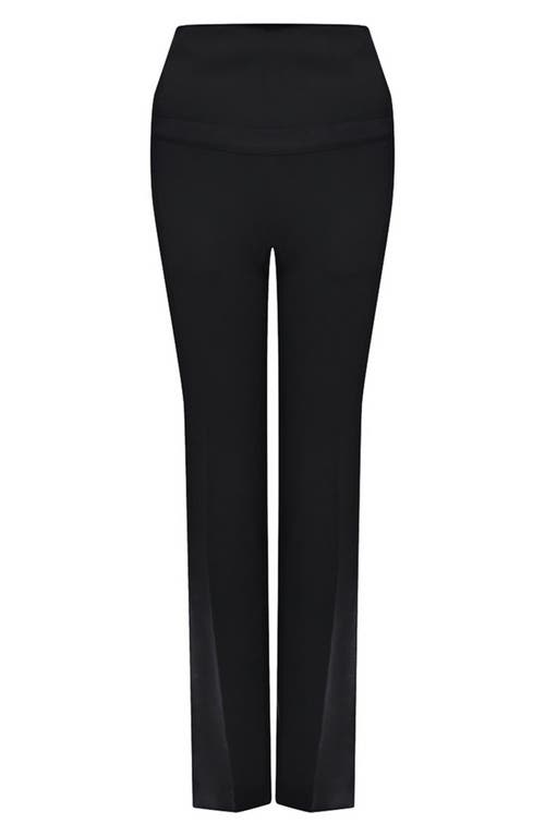 Pietro Brunelli Over The Bump Straight Leg Maternity Pants In Black