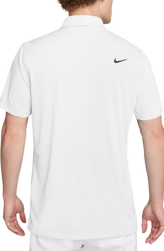 Shop Nike Dri-fit Jacquard Golf Polo In White/ White/ White/ Black