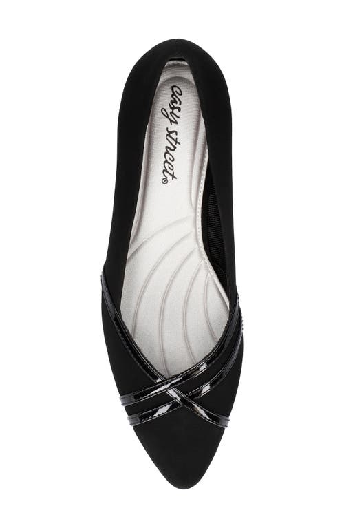 Shop Easy Street Lotus Pointed Toe Pump In Black Lamy