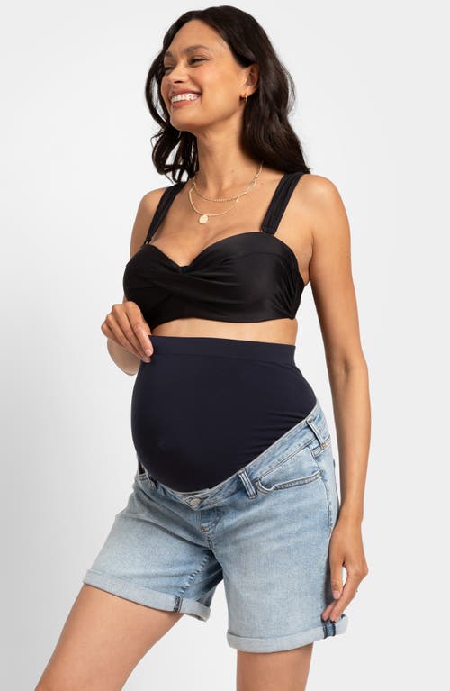 SERAPHINE SERAPHINE OVER THE BUMP DENIM MATERNITY SHORTS