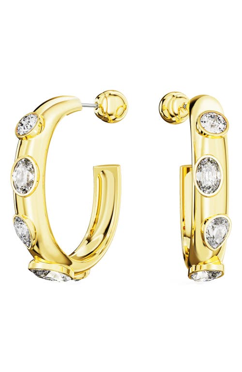 Swarovski Dextera Crystal Hoop Earrings in Gold at Nordstrom