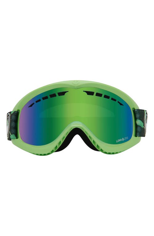DRAGON DX Base Ion 57mm Snow Goggles in Cosmic Pop/Green Ion