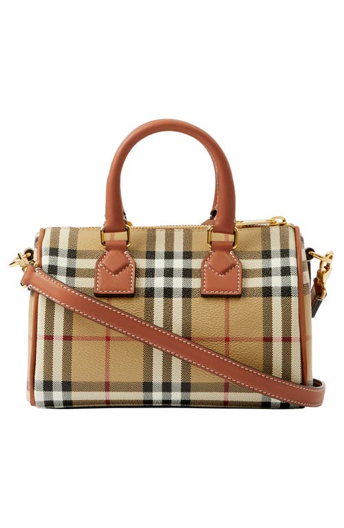 BURBERRY BURBERRY MINI BOWLING CHECK COATED CANVAS DUFFLE BAG 