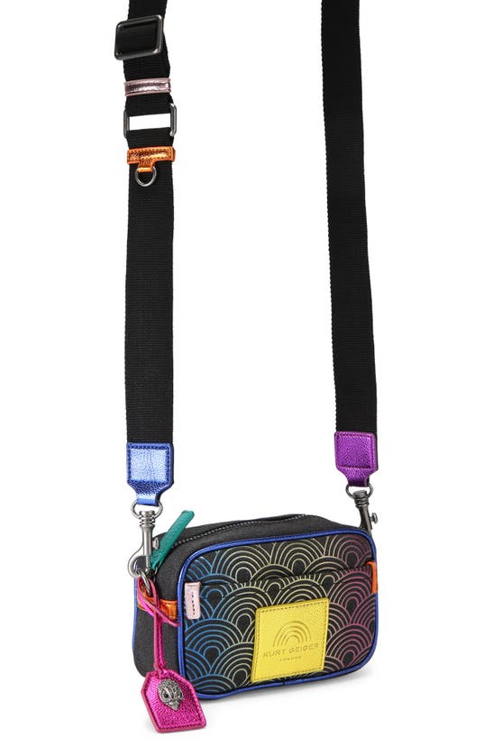 Kurt Geiger Small Southbank Camera Bag In Black Multi