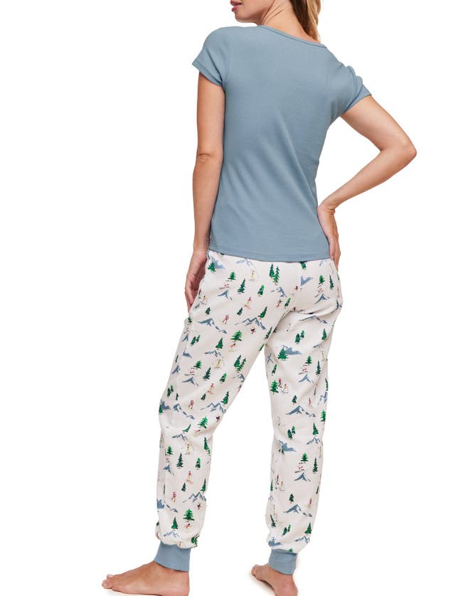 Shop Adore Me Caileigh Pajama T-shirt & Jogger Set In Convo White