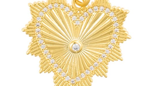 Adornia Gold Cubic Zirconia Jagged Heart Mixed Link Y-necklace In Gold
