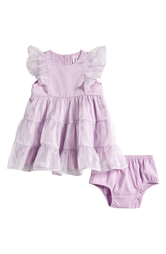 Shop Nordstrom Tiered Ruffle Dress & Bloomers In Purple Petal