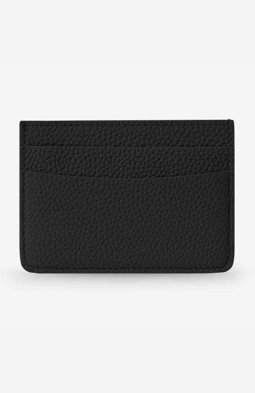 Shop Maison De Sabre Maison De Sabré Leather Card Holder In Black Caviar