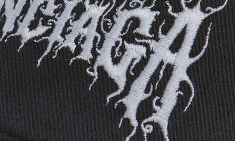 Shop Balenciaga Diy Metal Outline Adjustable Baseball Cap In Faded Black/ White