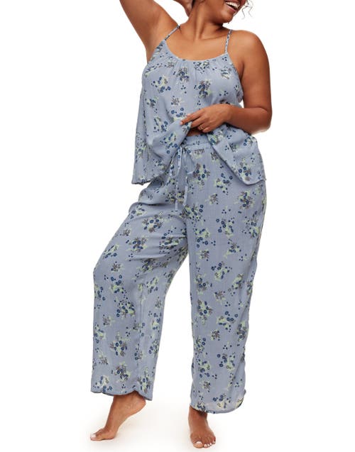 Shop Adore Me Scout Pajama Cami And Pants Set In Floral Blue