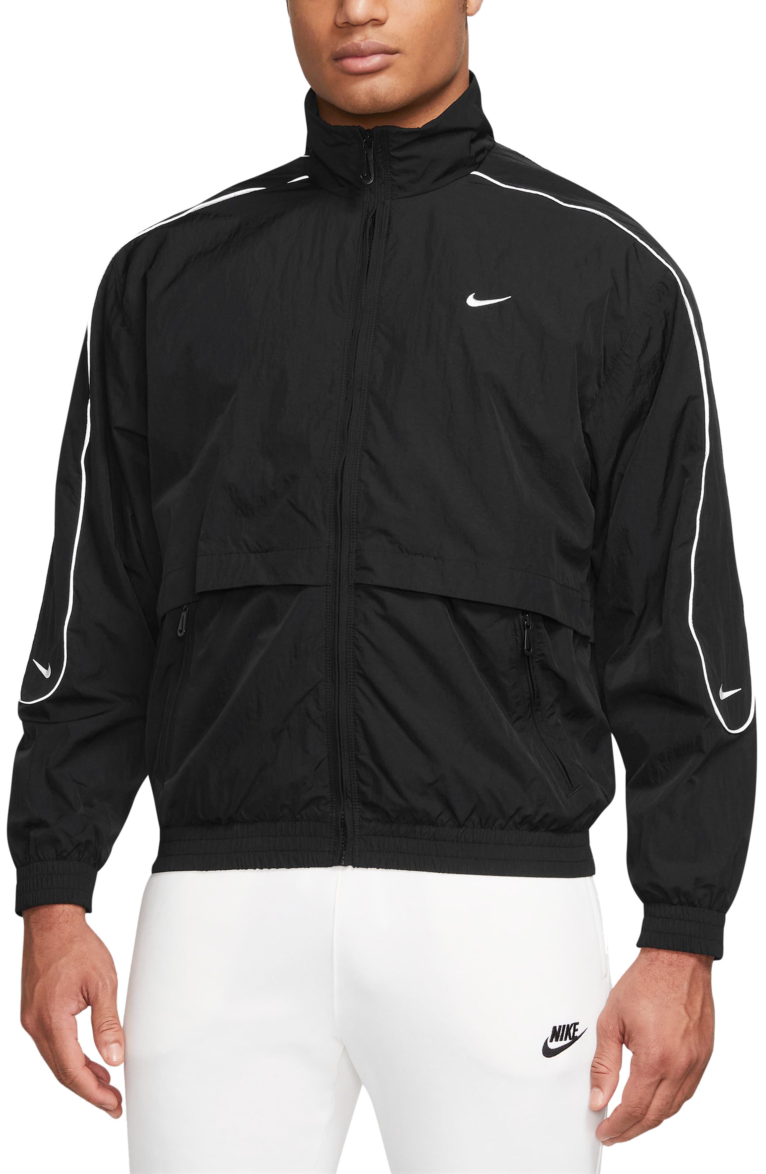 all black nike track jacket