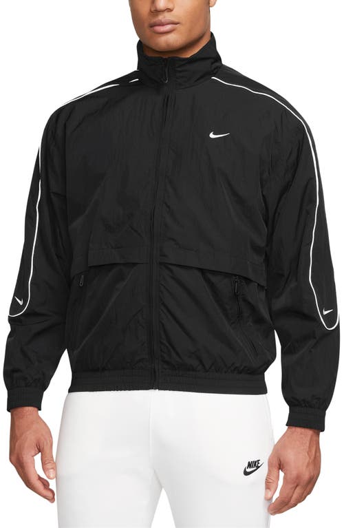 Shop Nike Solo Swoosh Track Jacket In Black/white