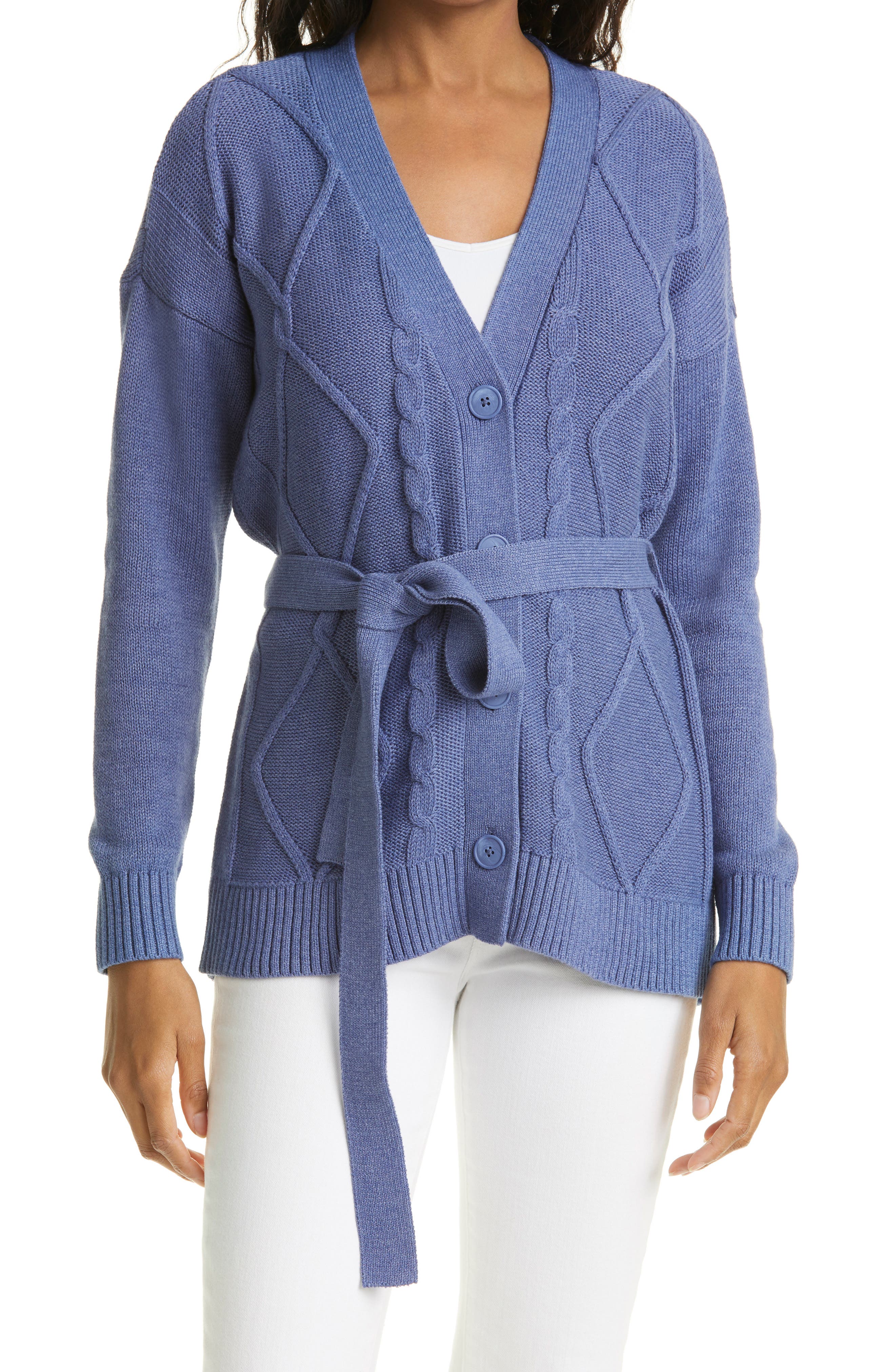 womens belted cardigan
