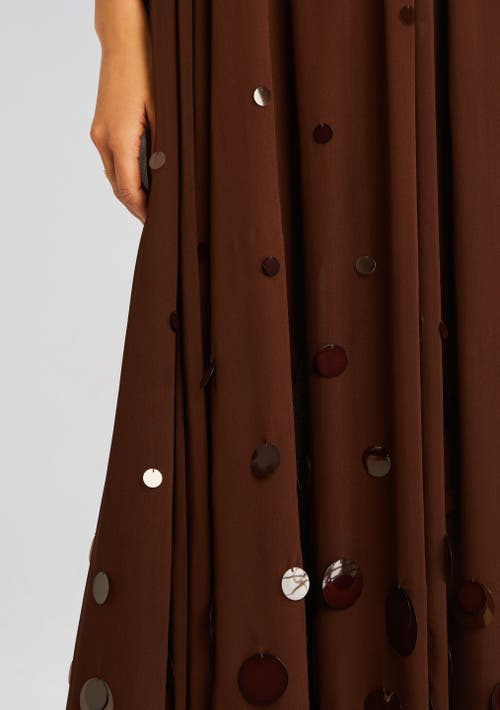 Shop Retroféte Retrofête Helena Dress In Deep Brown