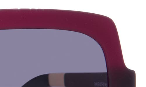 Toms Athena 56mm Square Sunglasses In Midnight Plum Crystal Fade