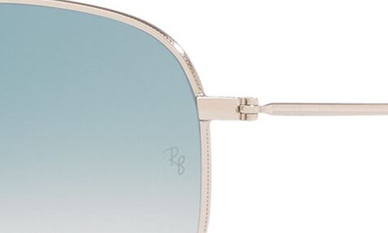 Ray Ban 51mm Geometric Sunglasses In Silver Blue Gradient Modesens