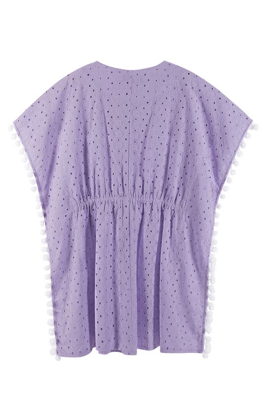 Shop Andy & Evan Kids' Eyelet Cover-all In Purple