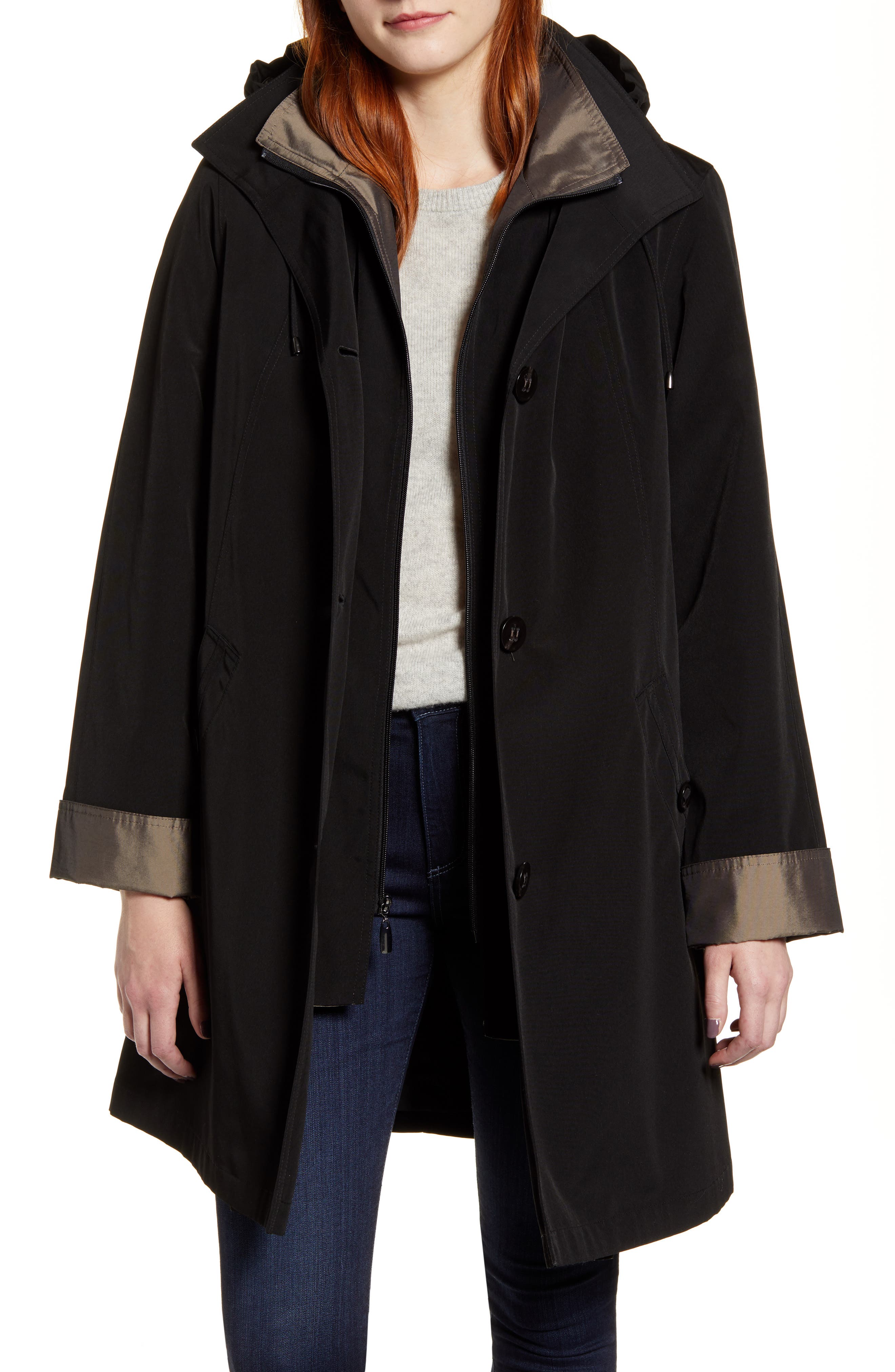 Gallery Raincoat with Detachable Liner and Hood Nordstrom
