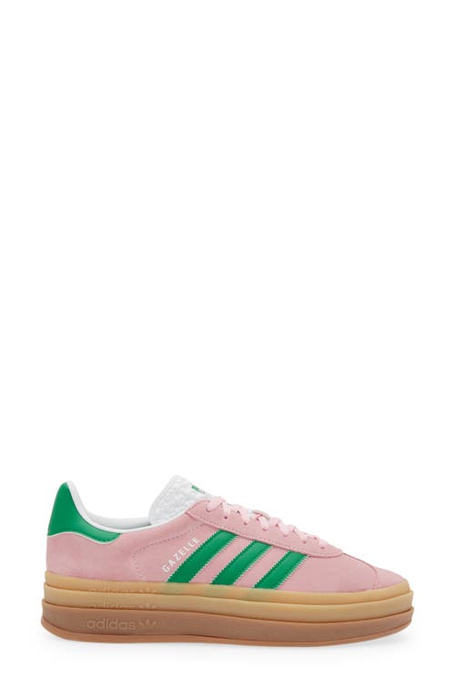 Shop Adidas Originals Adidas Gazelle Bold Platform Sneaker In True Pink/green/ftwr White