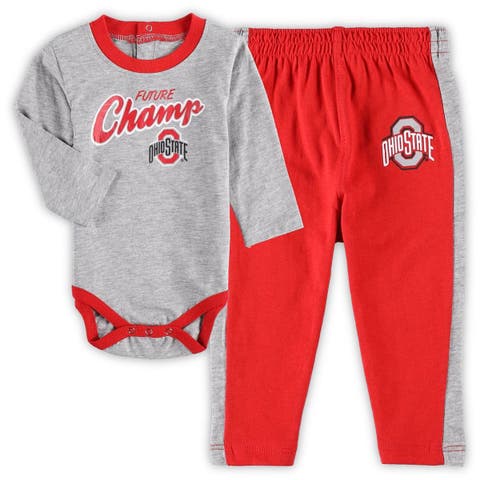 Outerstuff Newborn & Infant Heather Gray St. Louis Cardinals Extra Base Hit Raglan Full-Snap Romper