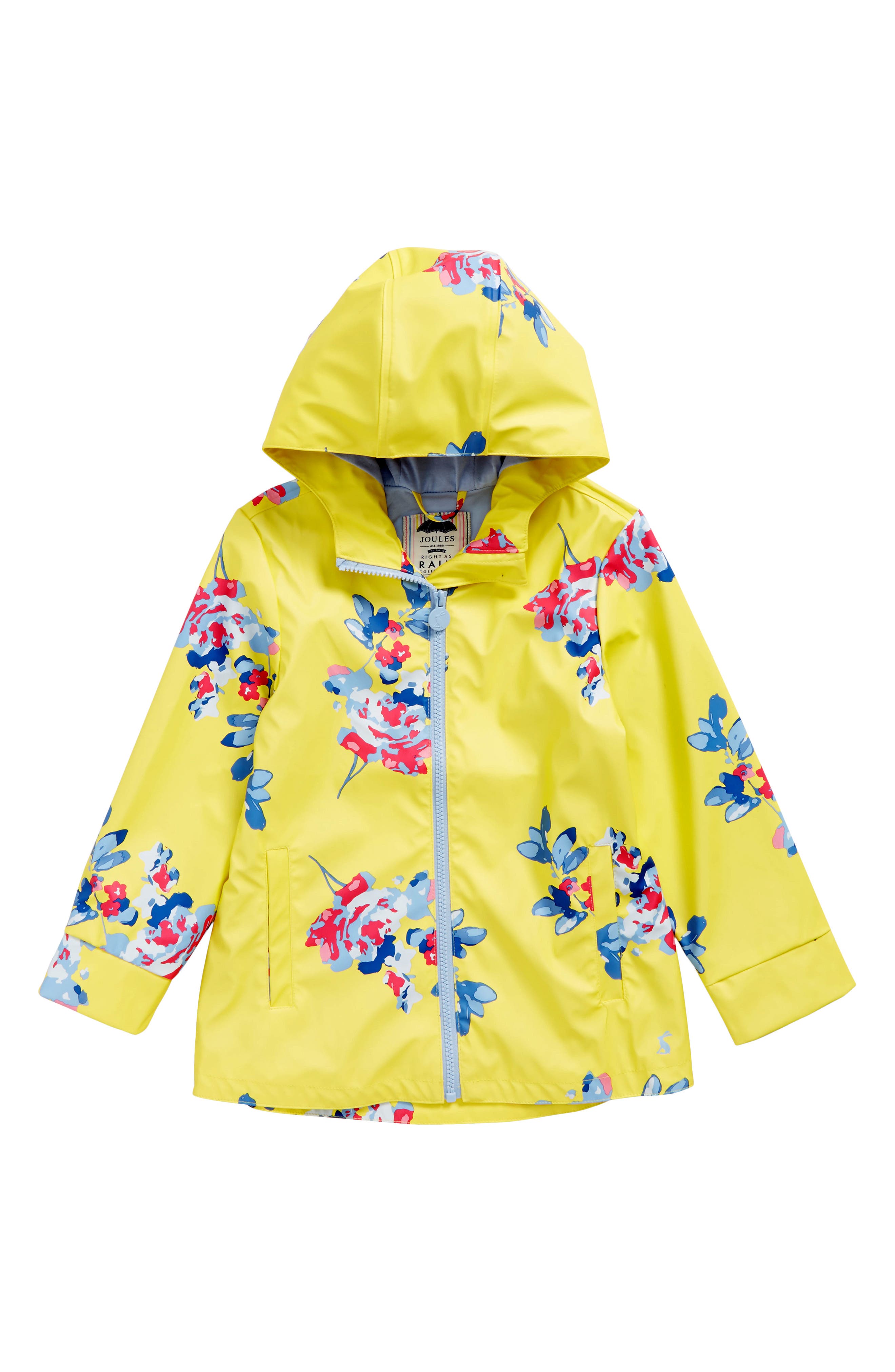 Joules Print Rain Jacket (Toddler Girls, Little Girls & Big Girls