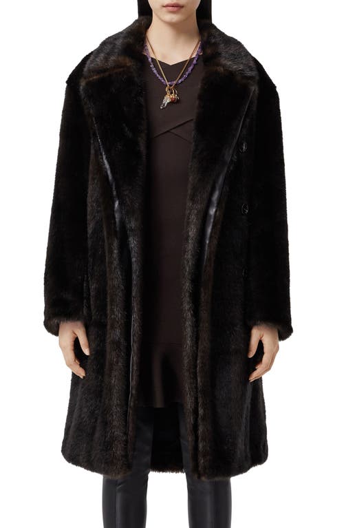 burberry Camden Faux Fur Coat in Brown