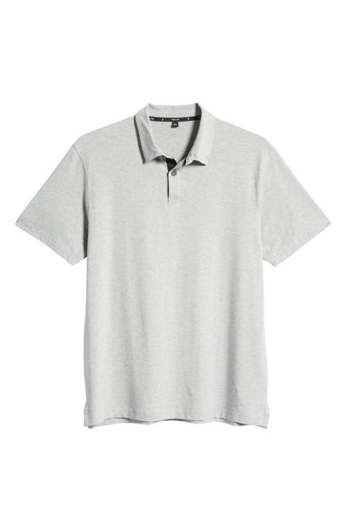 Go-To Athletic Fit Performance Polo in Heather Silver Spoon