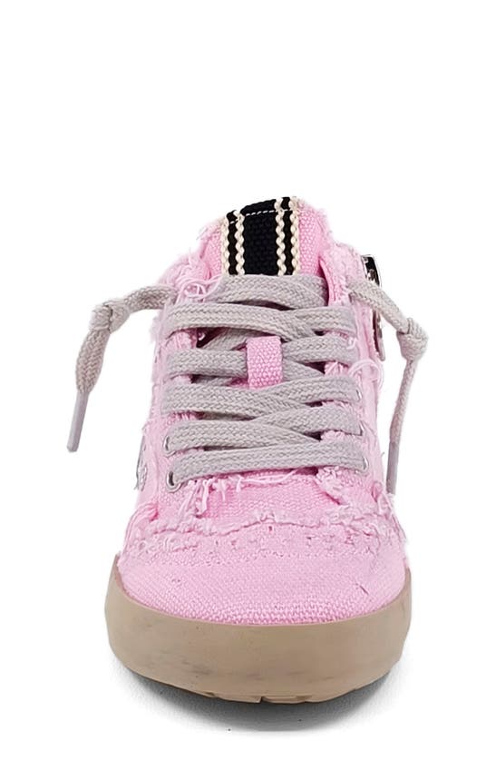 Shop Shushop Kids' Paulina Mid-top Sneaker In Pink Canvas