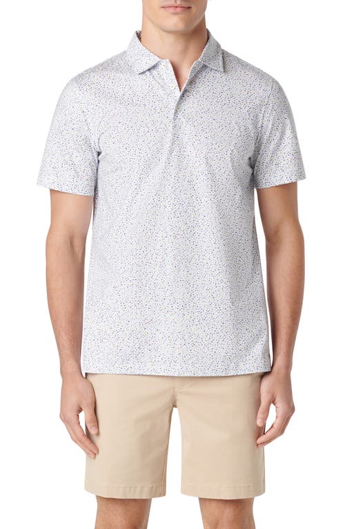 Bugatchi Victor OoohCotton Mosaic Print Polo Sand at Nordstrom,