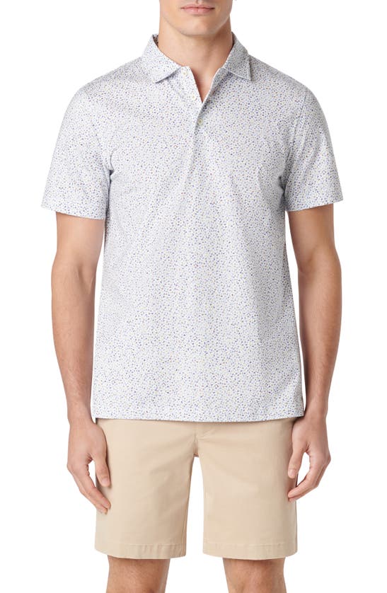 Bugatchi Victor Ooohcotton® Mosaic Print Polo In Sand