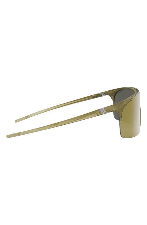 Shop Tag Heuer Vingt Sept 132mm Mirrored Mask Sunglasses In Matte Yellow/brown Mirror