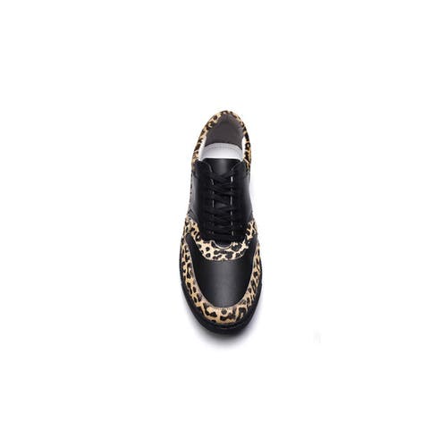 Carlos Santana Lennox Sneaker In Black Leopard