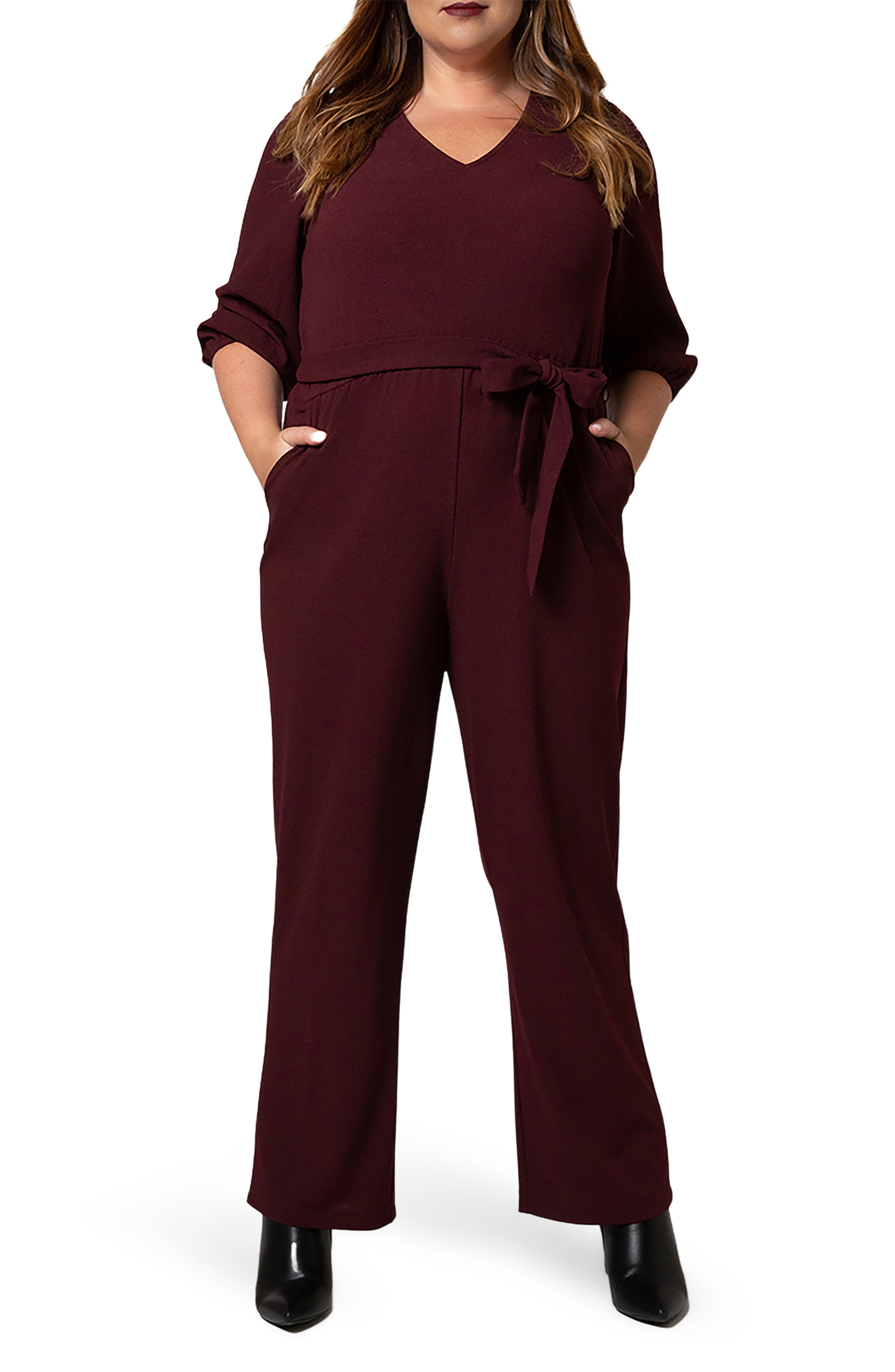 Leota Sandra Waist Tie Jumpsuit 