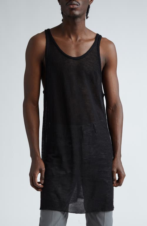 Rick Owens Oversize Wool Sweater Tank in Black at Nordstrom