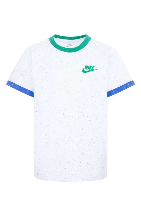 Shop Nike Kids' Sportswear Ringer Graphic T-shirt In White