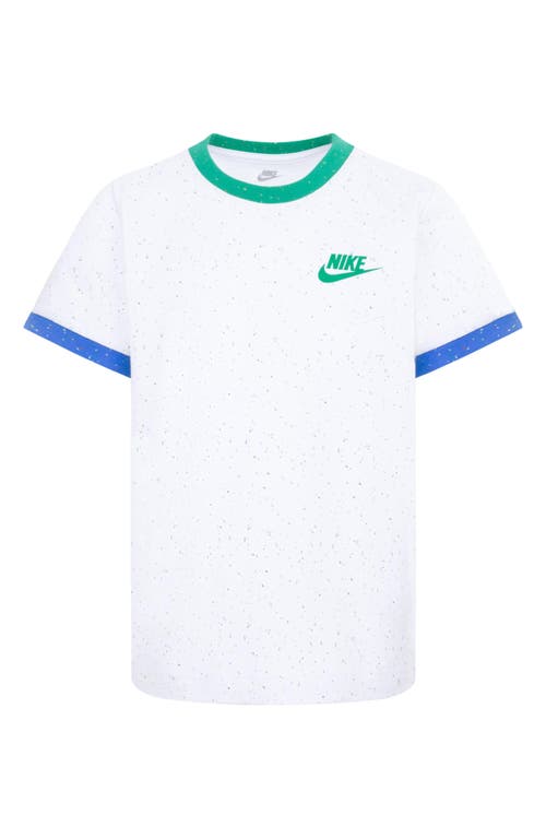 Nike Kids' Sportswear Ringer Graphic T-Shirt White at Nordstrom,