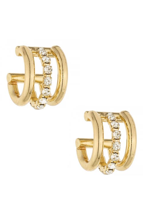 Ettika Crystal Huggie Hoop Earrings in Gold at Nordstrom