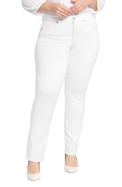 NYDJ Marilyn Waist Match Straight Leg Jeans Optic White at Nordstrom, X