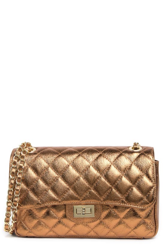 Markese Matalasse Quilted Leather Shoulder Bag In Gold