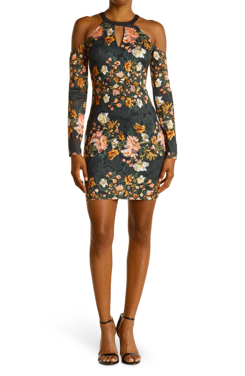 Guess Floral Print Cold Shoulder Lace Dress Nordstromrack Guess Floral Print Cold Shoulder Lace Dress Nordstromrack