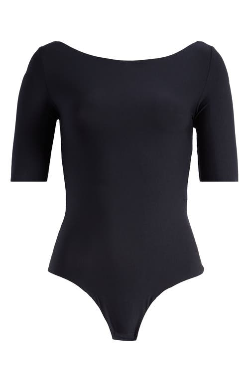 Commando Butter Turtleneck Thong Bodysuit Black at Nordstrom,