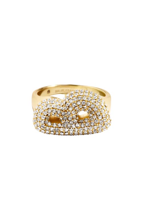 Baublebar Pavé Bubble Initial Ring In Clear